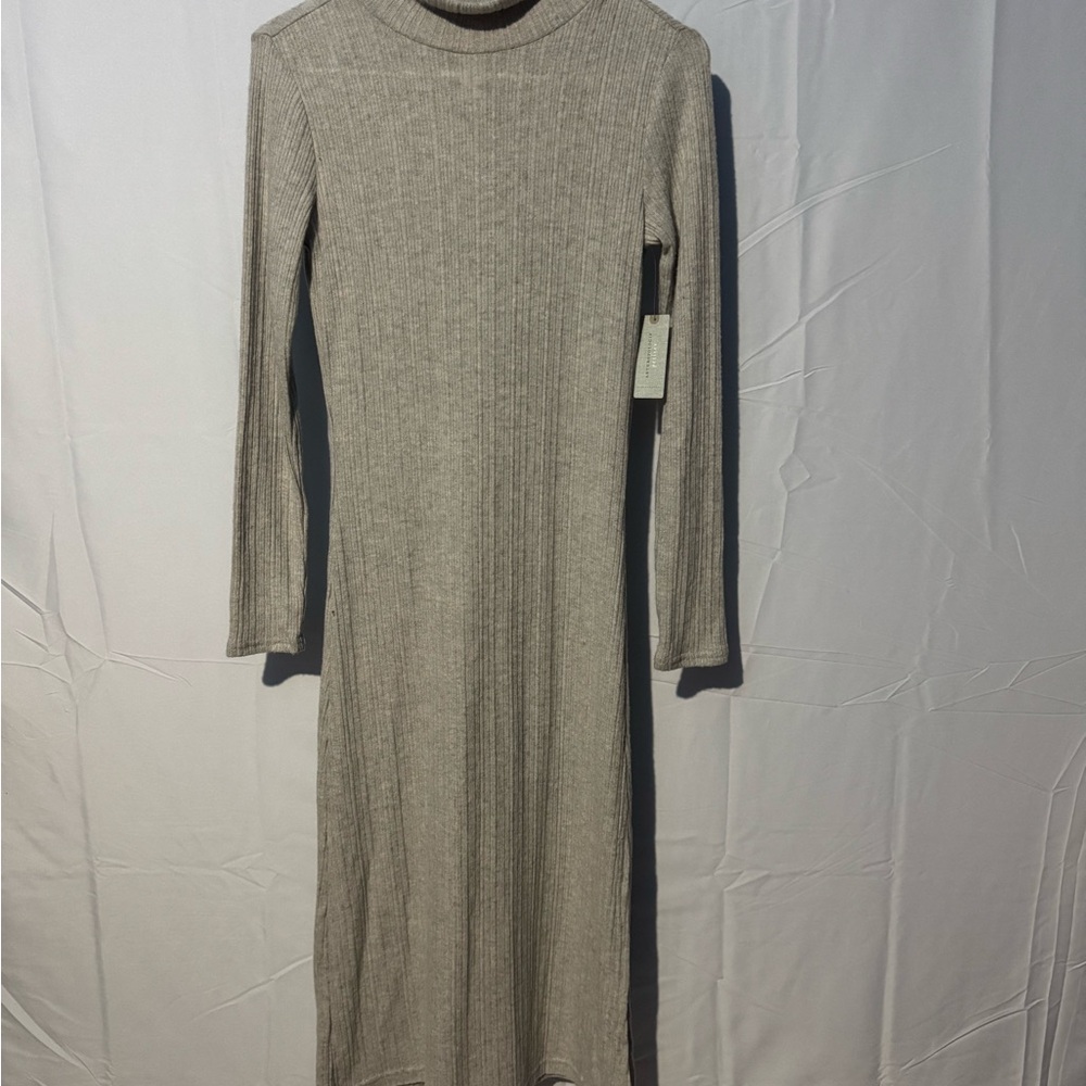 Elegant Gray Daily Practice Knit Dress Size XSP